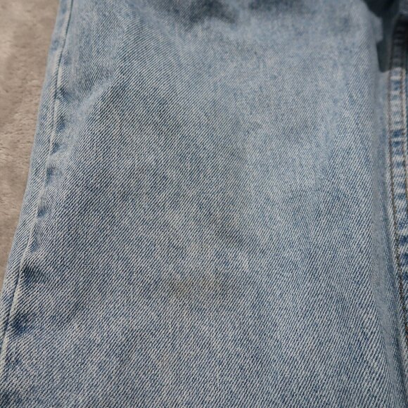 Lee Jeans Mens 36x32 Blue Straight Leg Regular Fit Light Wash Rancher Workwear - Picture 13 of 16